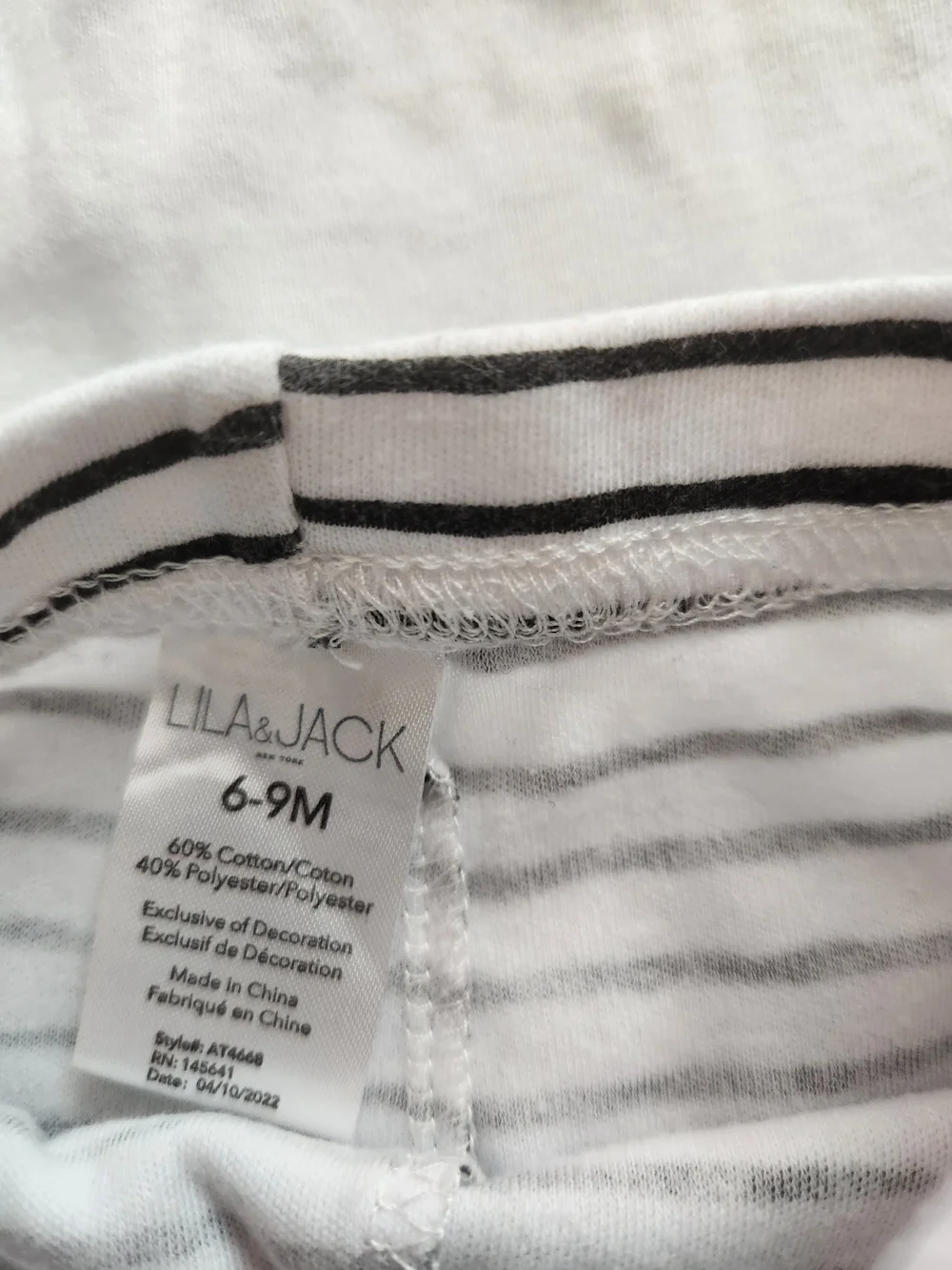 Set Of 3 Baby Girls Short Sleeve White Onesies with Pants, 9 Months